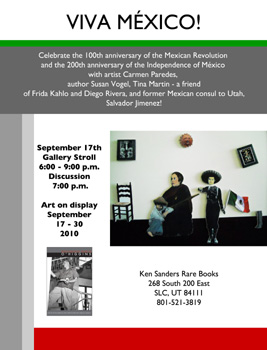 September Gallery Stroll: Mexican Independence Day with Susan Vogel, Pablo O’Higgins, Carmen Paredes & More
