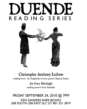 Reading and Chapbook Release with Poets Chris Leibow & Joe Ivory Mattingly