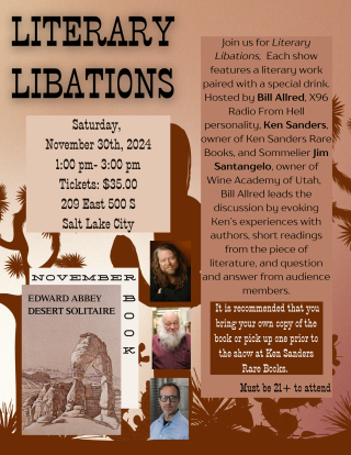 Literary Libations - Desert Solitaire by Edward Abbey 