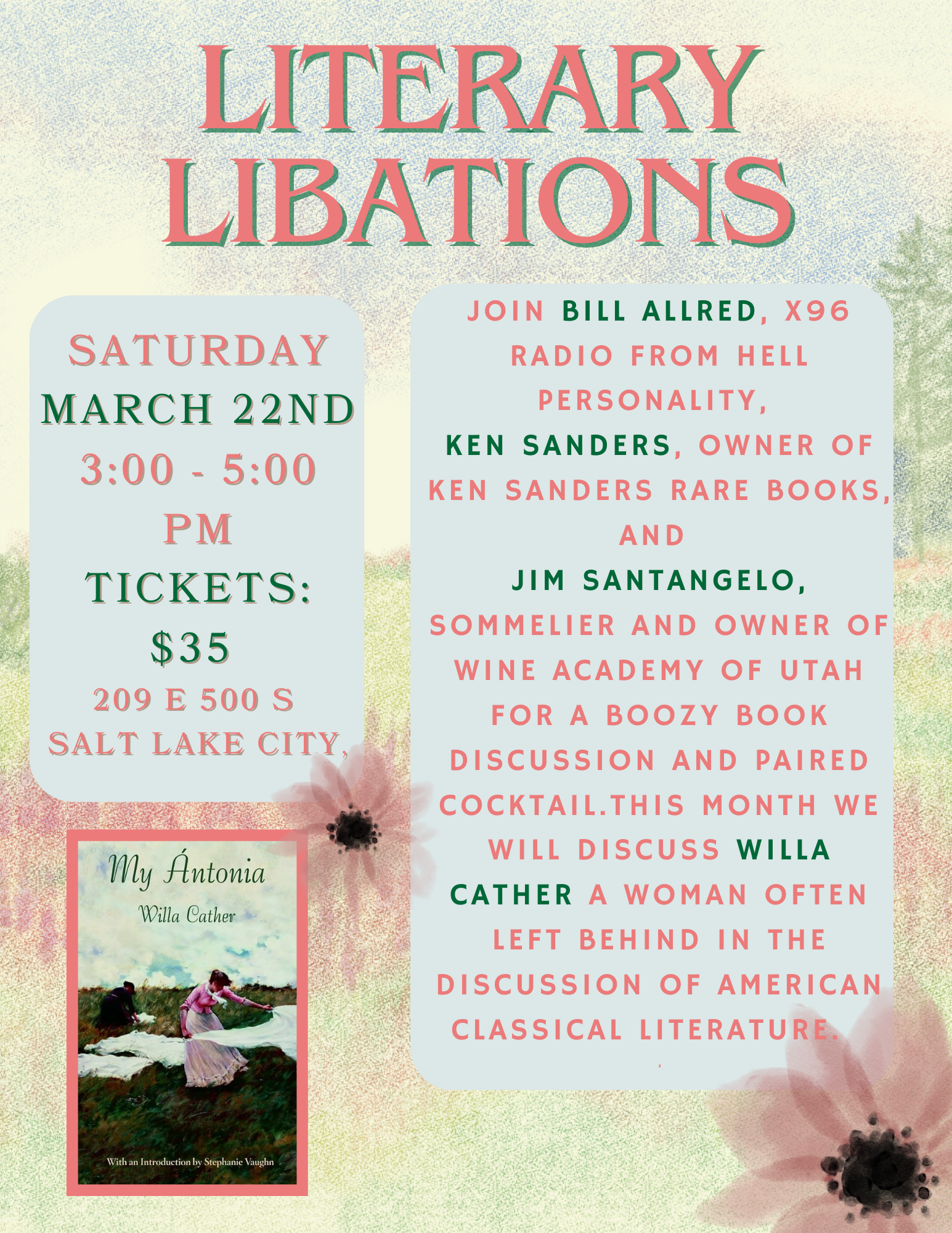 Literary Libations - Willa Cather