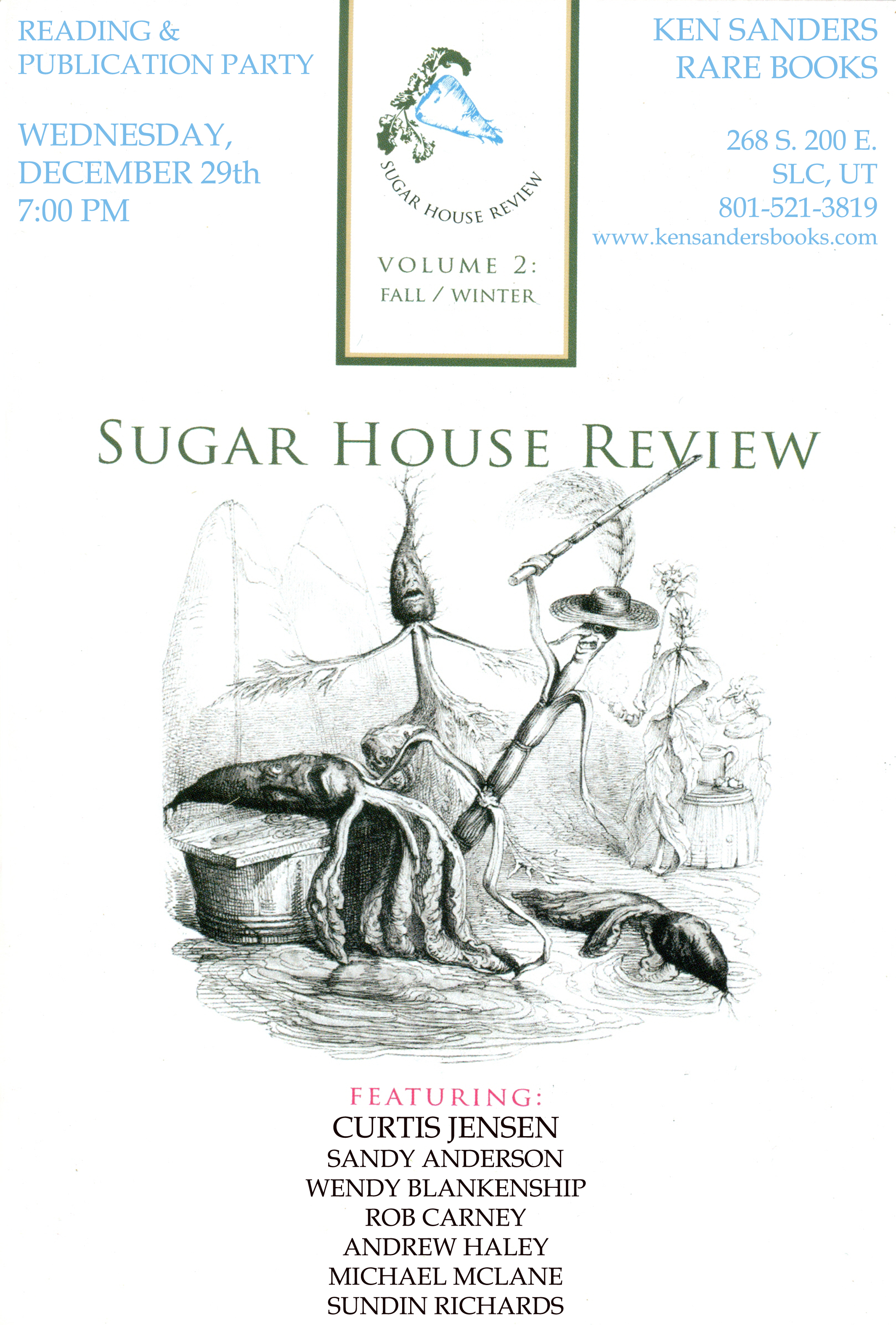 Reading and Publication Party Featuring Curtis Jensen and the Sugar House Review