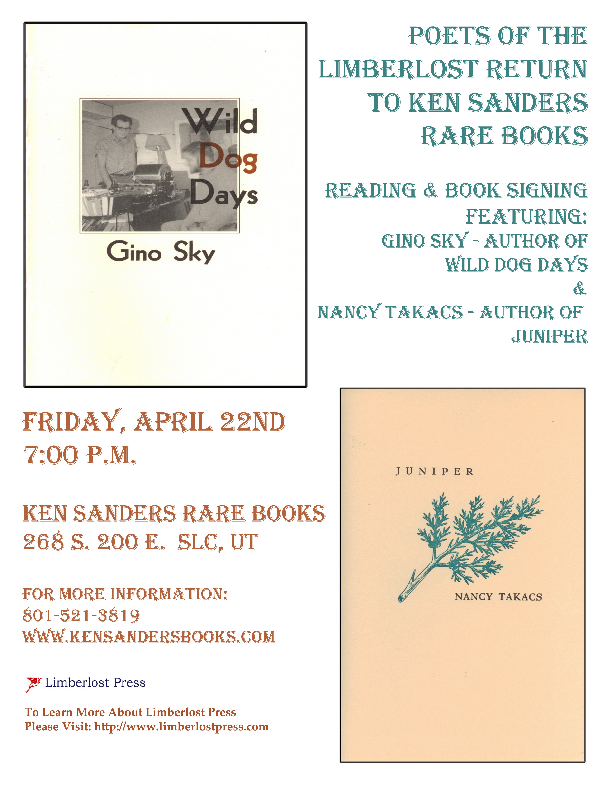 Poets of the Limberlost Press Return to Ken Sanders Rare Books