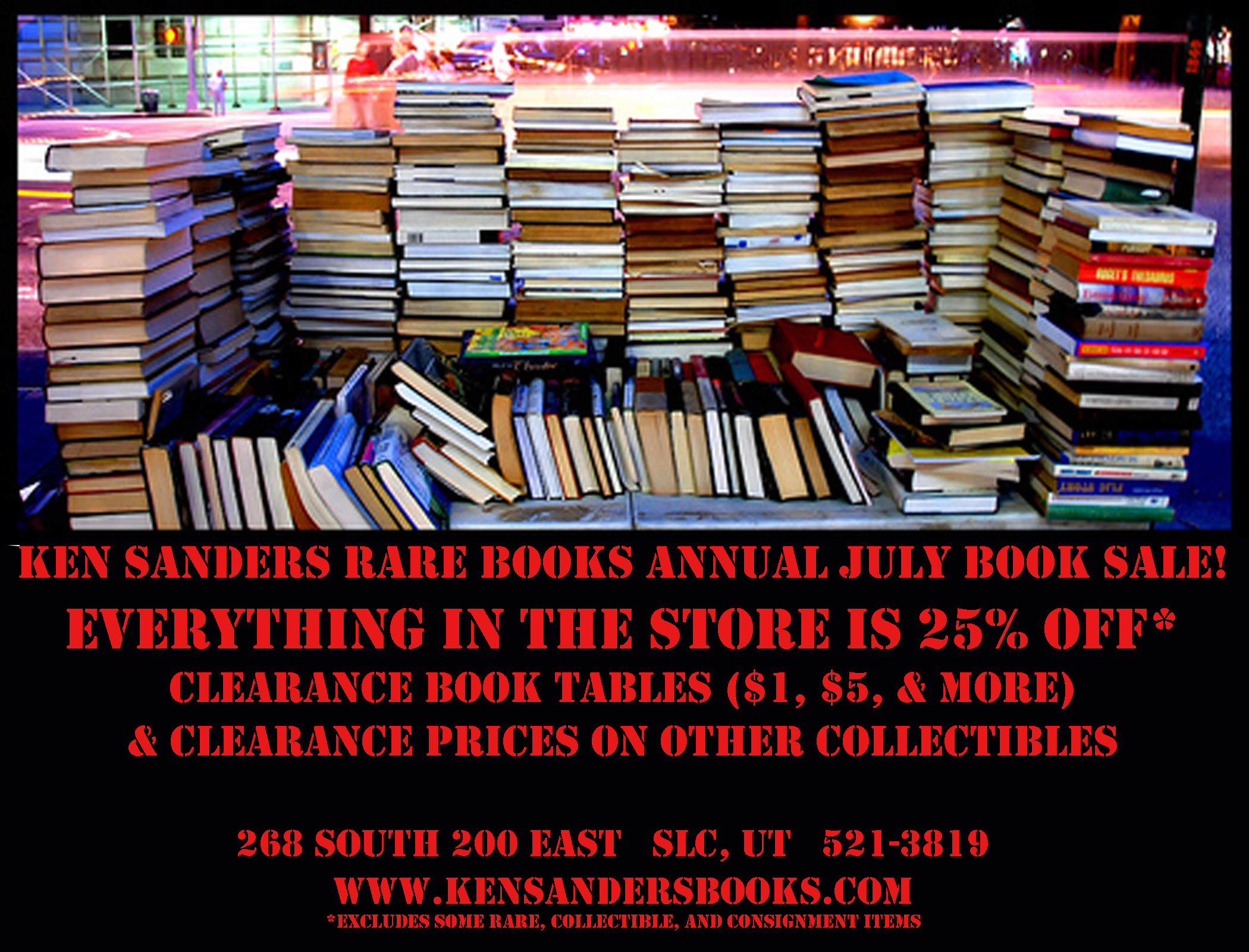 ANNUAL JULY BOOK SALE!